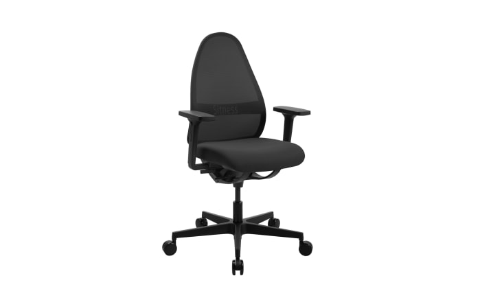 Bürostuhl Sitness Art, Bezug schwarz, Kunststofffußkreuz schwarz-01
