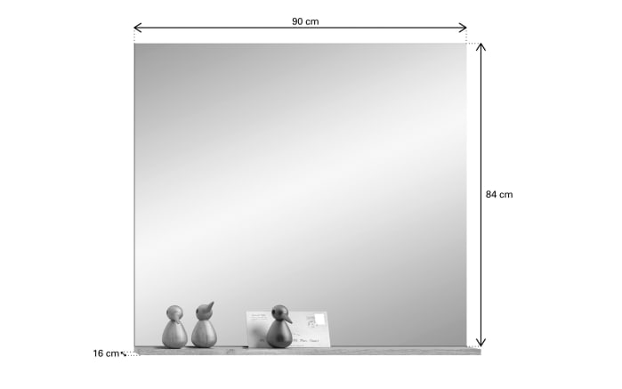 Spiegel Mason, Eiche-Nachbildung, 90 x 84 cm-03