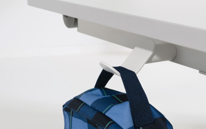 Schreibtisch Diego GT in kreideweiß, höhenverstellbar, Breite ca. 130 cm-08
