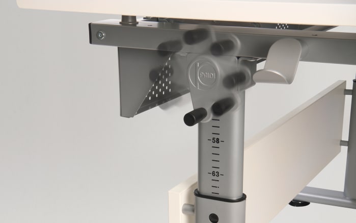 Schreibtisch Marco GT in kreideweiß, höhenverstellbar, Breite ca. 130 cm-06