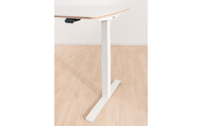 Schreibtisch e-lion 1, kreideweiß, Breite ca. 150 cm, elektrisch höhenverstellbar-02
