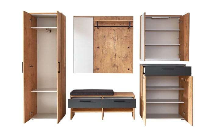 Garderobenschrank Nostro, Wildeiche-Nachbildung-04