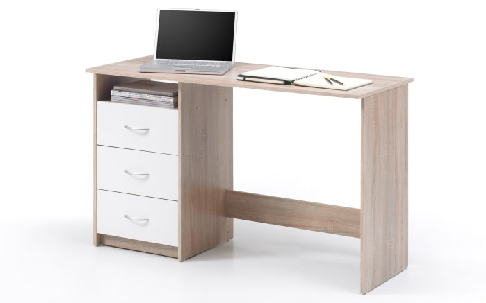 Schreibtisch Adria in Eiche Nachbildung/weiß Matt-02