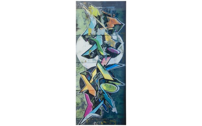 Glasgarderobe Felix mit Graffiti-Motiv, 50 x 125 cm-01