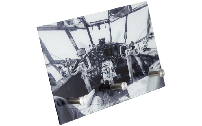Glasgarderobe Pepe mit Cockpit-Motiv, 25 x 40 cm-02