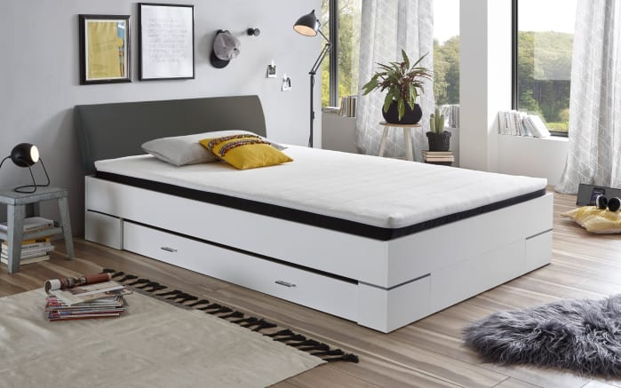 Futonbett Lena in weiß/anthrazit online bei Hardeck kaufen