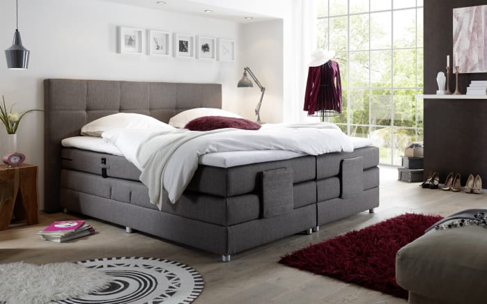 Motorboxspringbett Manolo 2, stone, 180 × 200 cm-01