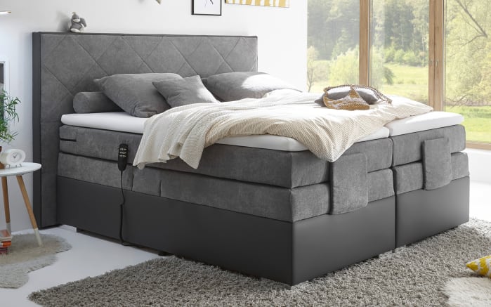 Motor Boxspringbett Trenton 3 In Grau Anthrazit Online Bei Hardeck
