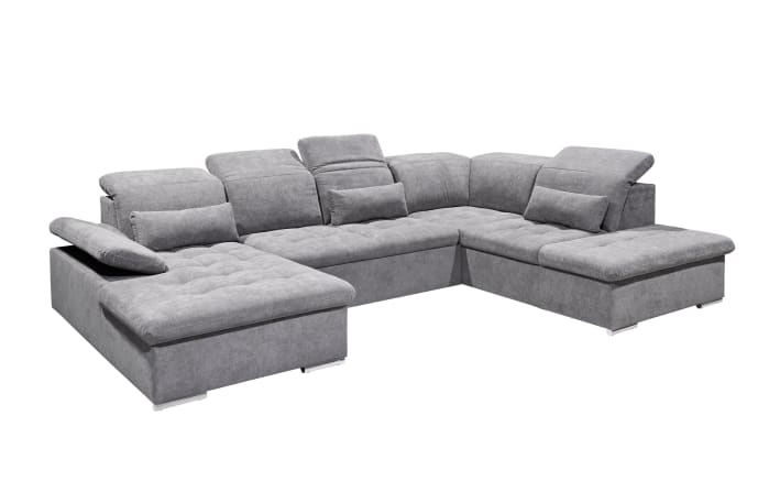 Wohnlandschaft Wayne, grau, Ottomane links-05