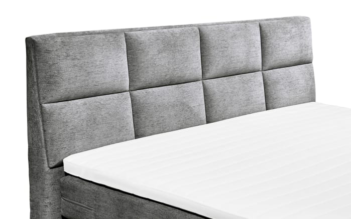 Boxspringbett Bologna 8 in dark grey, mit Bettkasten, inklusive Komfortschaum-Topper, Liegefläche ca. 180 x 200 cm-04