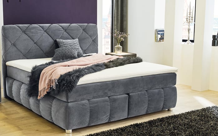 Boxspringbett Bella In Grau Medium Online Bei Hardeck Kaufen