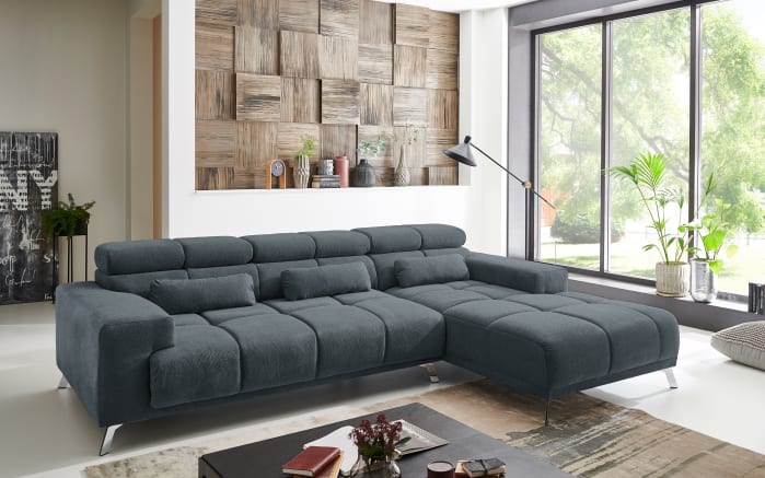 Wohnlandschaft Speed In Grau Ottomane Rechts Online Bei Hardeck