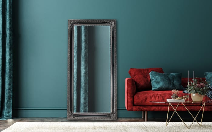 Rahmenspiegel Lara, schwarz/silberfarbig, 100 x 120 cm -04