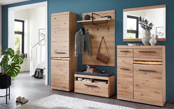 Garderobenpaneel Talya, Altesche gebürstet, Old Artisan Eiche Nachbildung-05