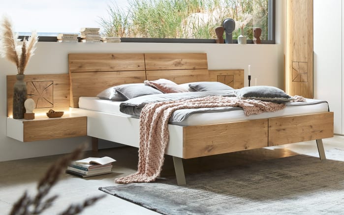 bett axo in lack weiss absetzungen wildeiche massiv online bei hardeck kaufen