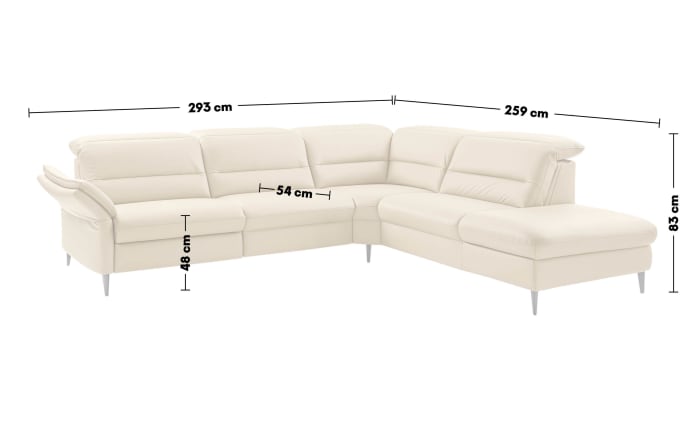 Leder Wohnlandschaft MR1380, beige-02