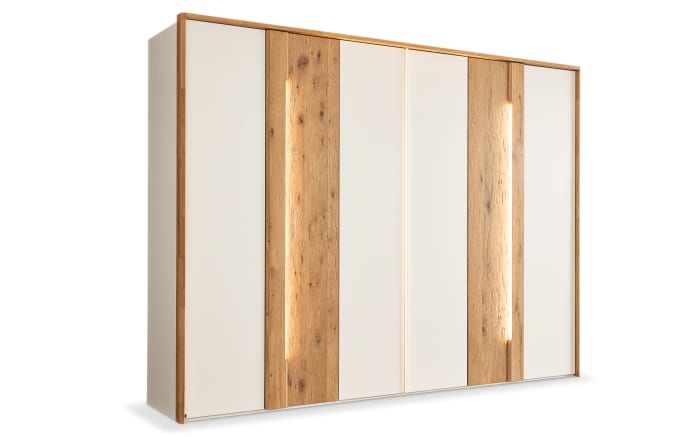 Drehturenschrank Jovanna In Wildeiche Massiv Lack Weiss Online Bei