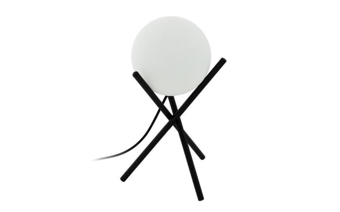 Tischleuchte Castellato in schwarz/weiß