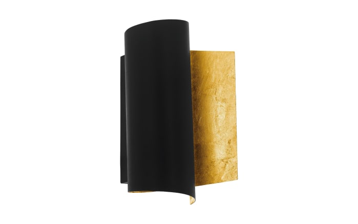 Wandleuchte Falicetto in schwarz/goldfarbig