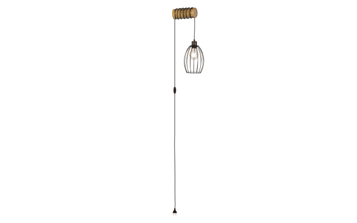 Wandleuchte Trabo in Kiefer gebeizt/schwarz, 59 cm-03