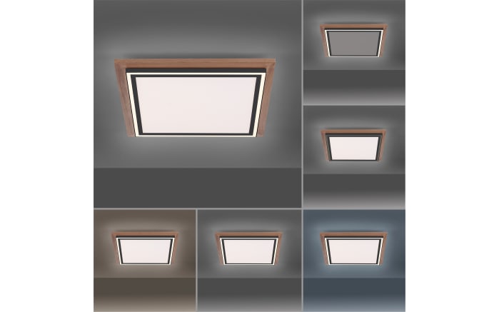 LED-Deckenleuchte Palma CCT mit Holzdekor, 53 x 53 cm-06