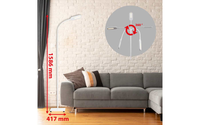 LED-Standleuchte Brilo Office, weiß, 128 cm-05