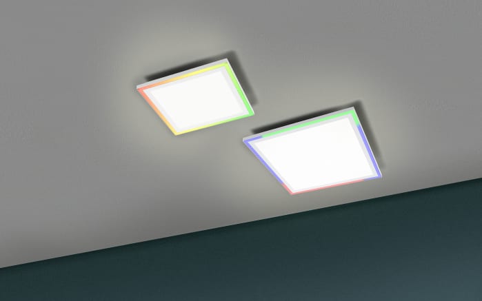 LED-Deckenleuchte Joy RGB in aluminiumfarbig/weiß, 32 x 32 cm-11
