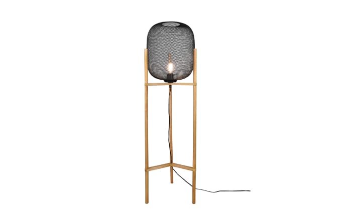 Standleuchte Calimero schwarz/holz, 122,5 cm-01