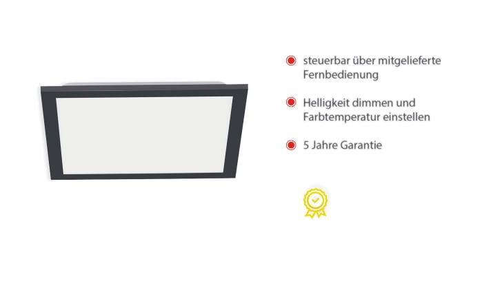 LED-Deckenleuchte Flat, schwarz, 29,5 cm-05