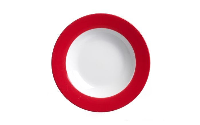 Suppenteller Doppio in rot, 22 cm