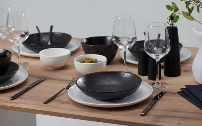 Schale tief Kitwe aus Steingut in schwarz, 14 cm-07