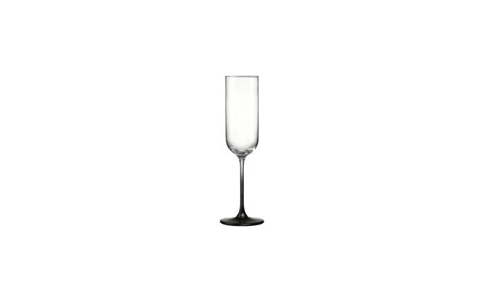 Sektkelch Jasper aus Glas in transparent/schwarz, 210 ml-01
