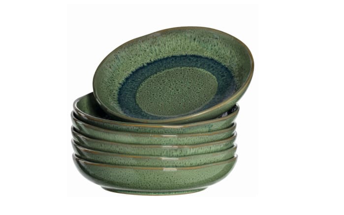 Keramikteller Matera in grün, 21 cm-05