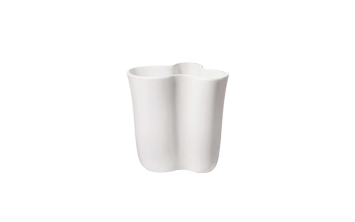 Vase art deco in weiß, 21,5 cm-01