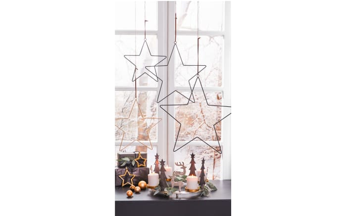 Adventskranz aus Aluminium in schwarz/silber/gold-02