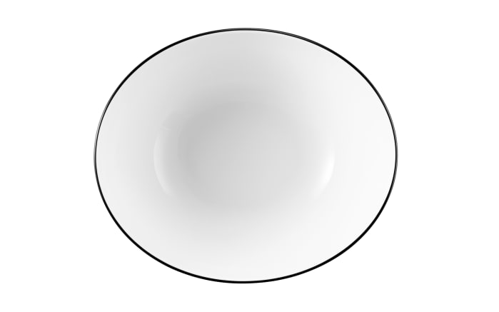 Schüssel oval Black Line in weiß, 25,5 cm-02