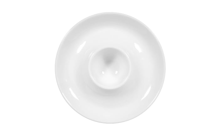 Eierbecher mit Ablage Rondo Liane in weiß, 13 cm-01
