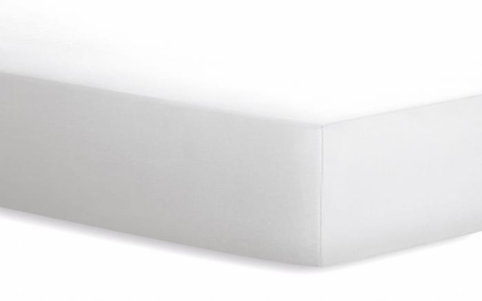 Spannbetttuch Basic in weiß, 160 x 200 cm-01