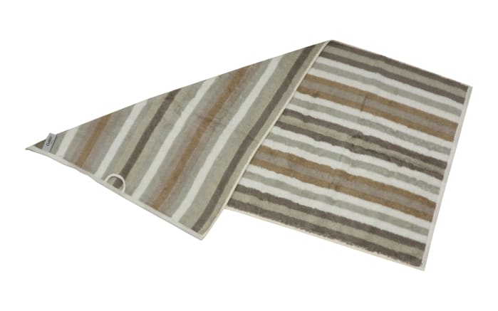 Duschtuch Streifen in beige, 70 x 140 cm-01