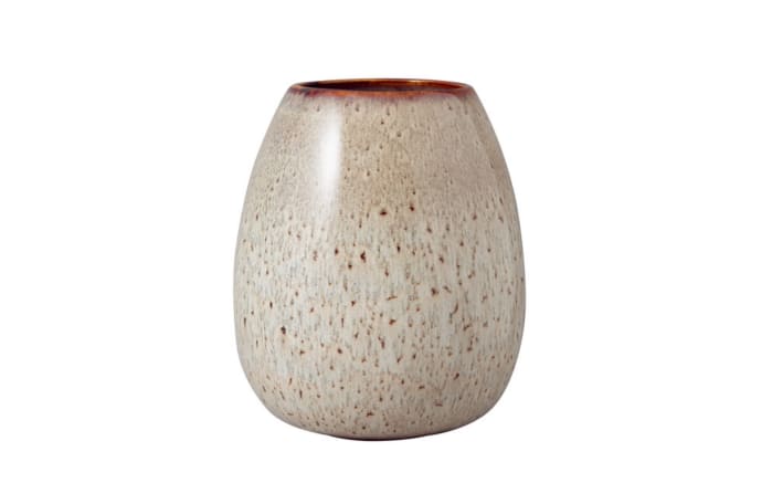 Vase Lave Home aus Steingut Drop beige groß, 17,5 cm-01