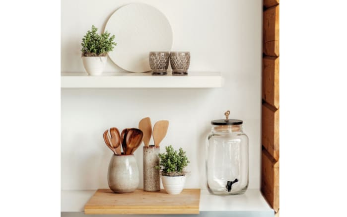 Vase Lave Home aus Steingut Drop beige groß, 17,5 cm-03