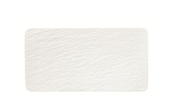 Servierplatte rechteckig Manufacture Rock Blanc in weiß, 35 x 18 cm-01