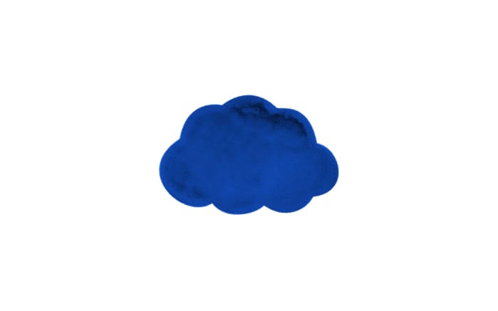 Hochflorteppich Cloud in blau, 60 x 90 cm-01