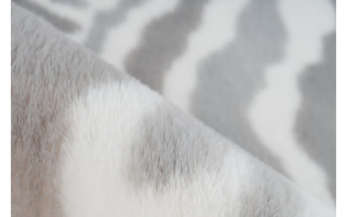 Hochflorteppich Rabbit Animal 400 in grau-weiß, 160 x 230 cm-02