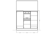 Einbauküche Riva, weißbeton Nachbildung