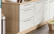 Einbauküche Rosian, Stadum, Weißbeton Nachbildung, inkl. Elektrogeräte