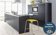 Einbauküche Touch, supermatt schwarz, inkl. Bosch Elektrogeräte