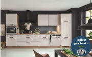 Einbauküche Flash, seidengrau Hochglanz, inkl. Elektrogeräte