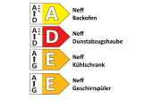 Einbauküche Rosian/Lenzen, Nussbaum Nachbildung/weiß, inkl. Neff Elektrogeräte