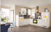 Einbauküche Flash, Hochglanz weiß, inklusive Elektrogeräte